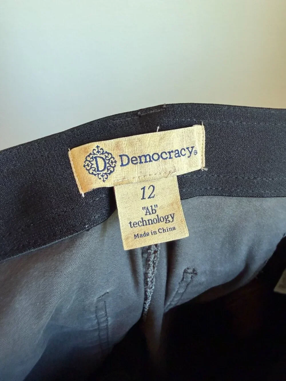 Democracy Ab Solution Gray Utility Cargo Roll Tab Pants Size 12
